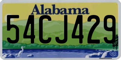 AL license plate 54CJ429
