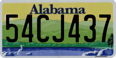 AL license plate 54CJ437