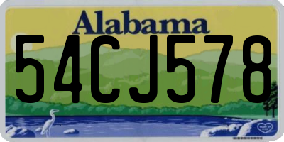 AL license plate 54CJ578