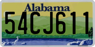 AL license plate 54CJ611