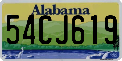 AL license plate 54CJ619