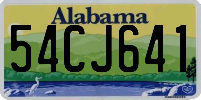 AL license plate 54CJ641