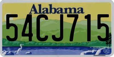 AL license plate 54CJ715