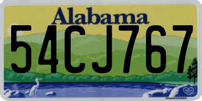 AL license plate 54CJ767