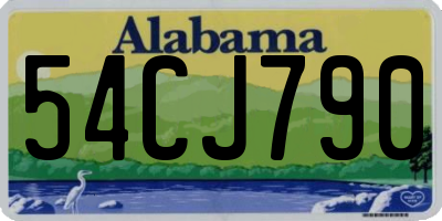 AL license plate 54CJ790
