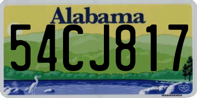 AL license plate 54CJ817