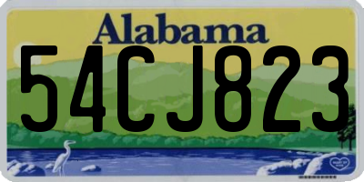 AL license plate 54CJ823
