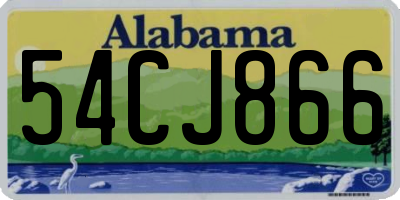 AL license plate 54CJ866