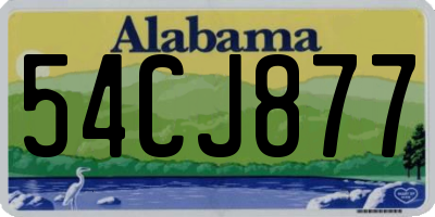 AL license plate 54CJ877