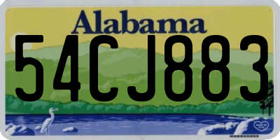 AL license plate 54CJ883