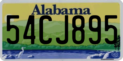 AL license plate 54CJ895