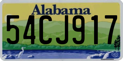 AL license plate 54CJ917