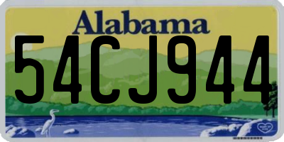AL license plate 54CJ944