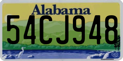 AL license plate 54CJ948