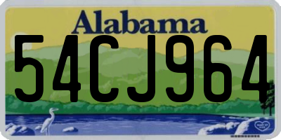 AL license plate 54CJ964