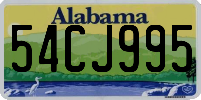 AL license plate 54CJ995