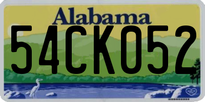 AL license plate 54CK052