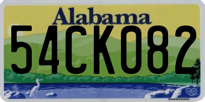 AL license plate 54CK082