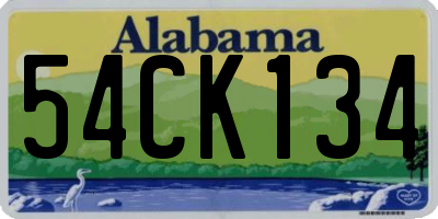 AL license plate 54CK134