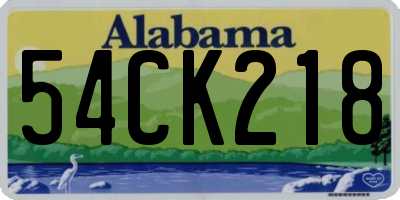 AL license plate 54CK218