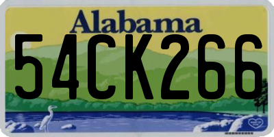 AL license plate 54CK266