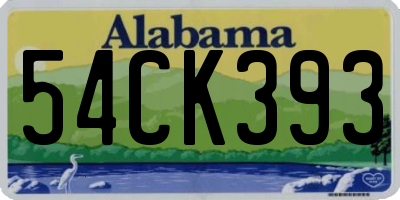 AL license plate 54CK393
