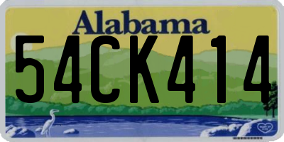 AL license plate 54CK414