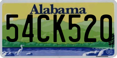 AL license plate 54CK520