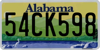 AL license plate 54CK598