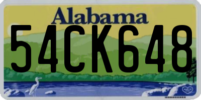 AL license plate 54CK648