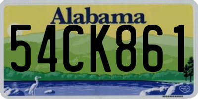 AL license plate 54CK861