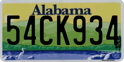 AL license plate 54CK934