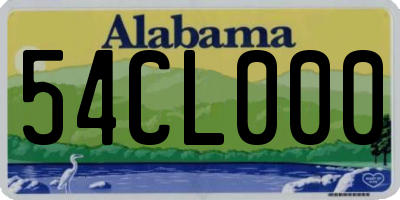 AL license plate 54CL000