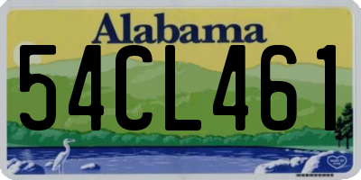 AL license plate 54CL461