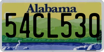 AL license plate 54CL530