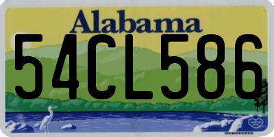 AL license plate 54CL586