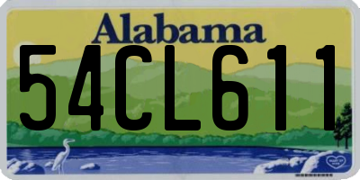 AL license plate 54CL611