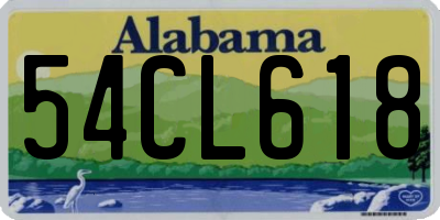 AL license plate 54CL618