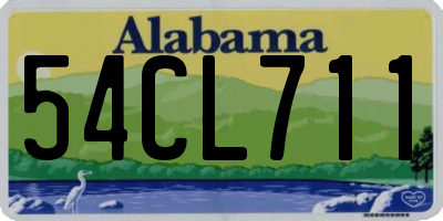 AL license plate 54CL711