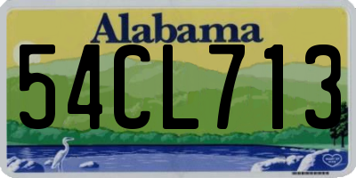 AL license plate 54CL713