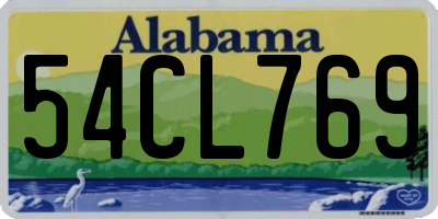 AL license plate 54CL769