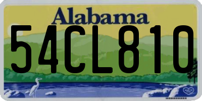 AL license plate 54CL810