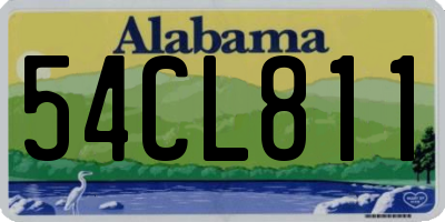 AL license plate 54CL811