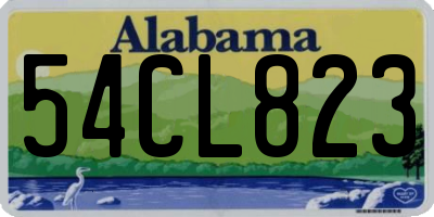 AL license plate 54CL823