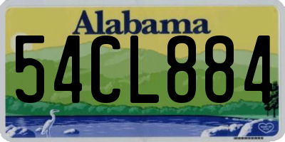 AL license plate 54CL884