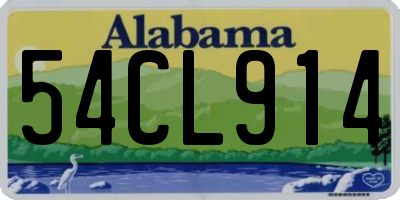 AL license plate 54CL914
