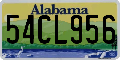 AL license plate 54CL956