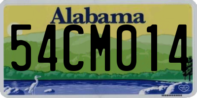AL license plate 54CM014