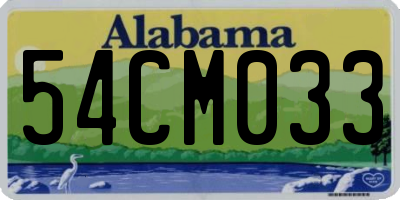 AL license plate 54CM033
