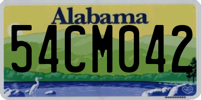 AL license plate 54CM042